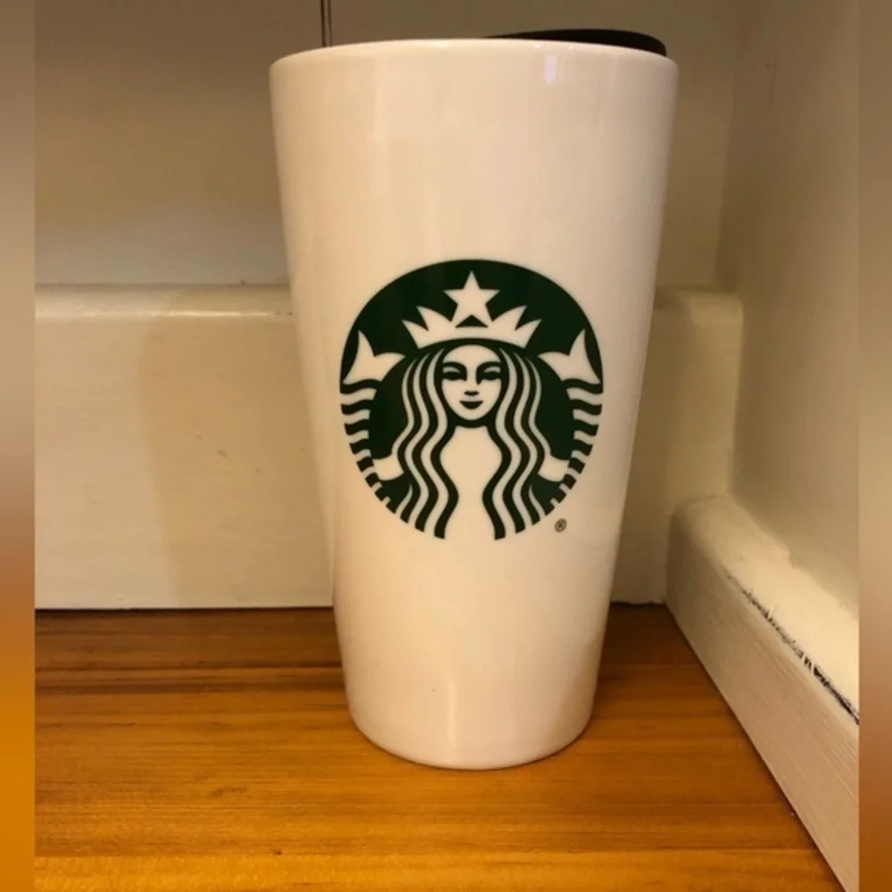 Starbucks Ceramic Tumbler/Lid 12 oz New Condition - Picture 1 of 6